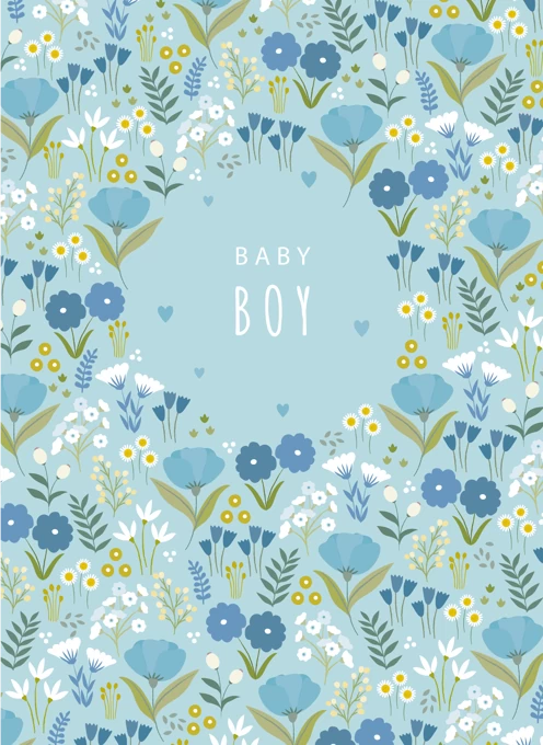 Baby Boy Blue Floral