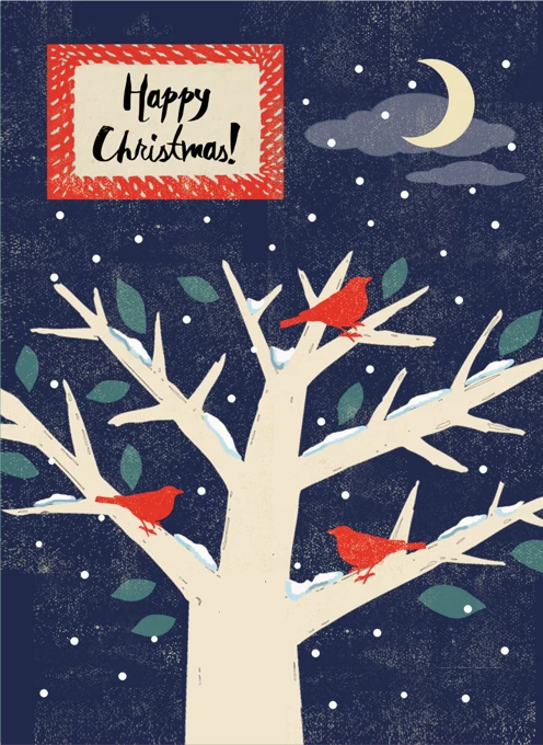 Winter Bird Christmas Card