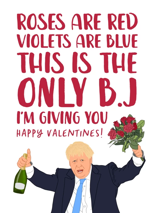 Funny Boris Johnson Valentine's Day Card - BJ
