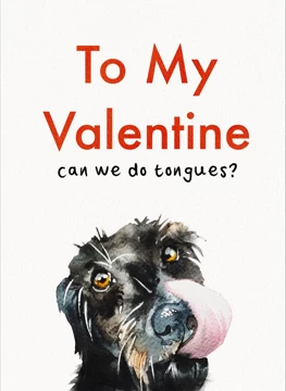Cheeky Dog Tongue Valentine Card