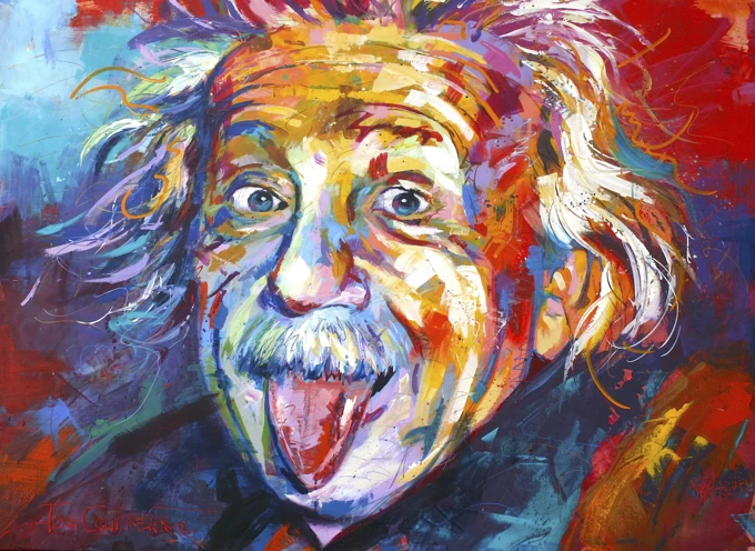Albert Einstein - Poking Tongue