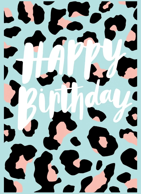 Happy Birthday Leopard Print