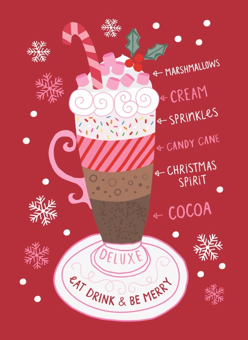 Deluxe Hot Chocolate Christmas card