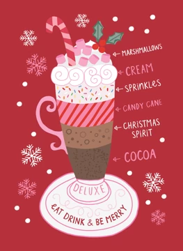 Deluxe Hot Chocolate Christmas card