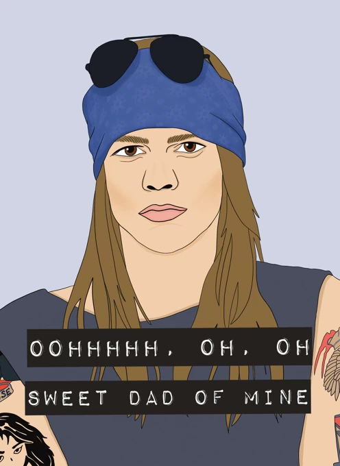 Guns N' Roses Father's Day Card
