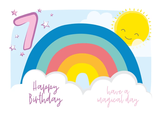 Rainbow Birthday Age 7