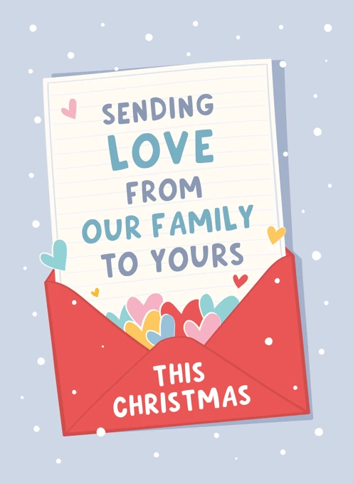 Sending Love Family Christmas Card