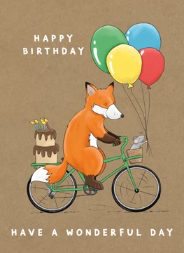 Cycling Birthday Fox