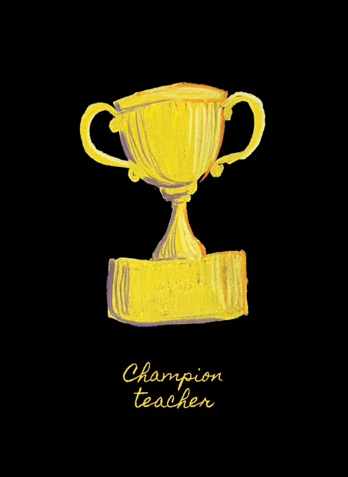 Champion teacher trophy