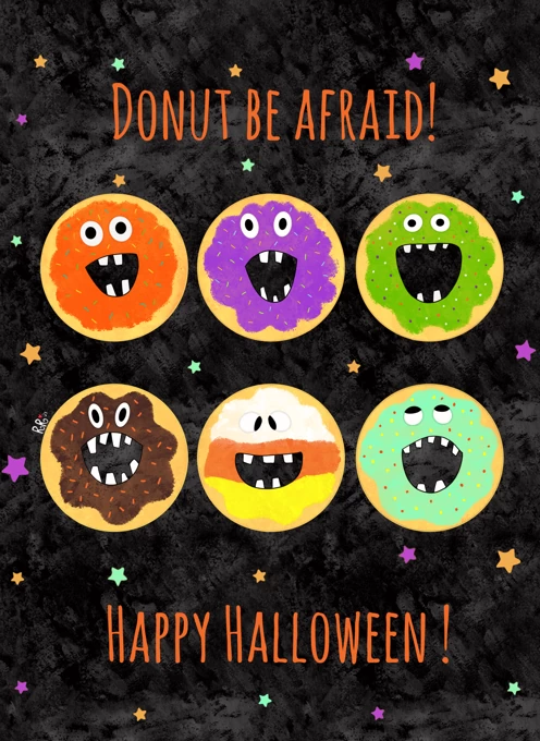 Donut Be Afraid! Donut Pun Card