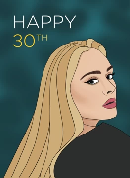 Adele 30th Birthday Card