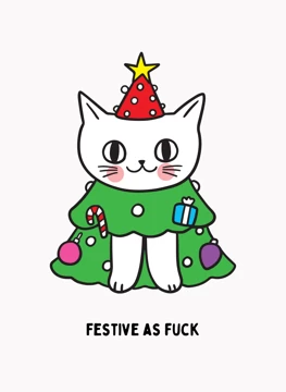 Festive As F*ck Christmas Cat