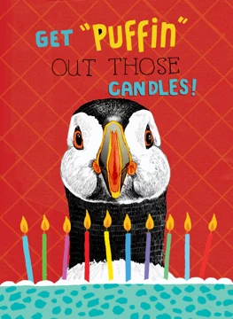 Puffin Out Those Candles! Bird Design