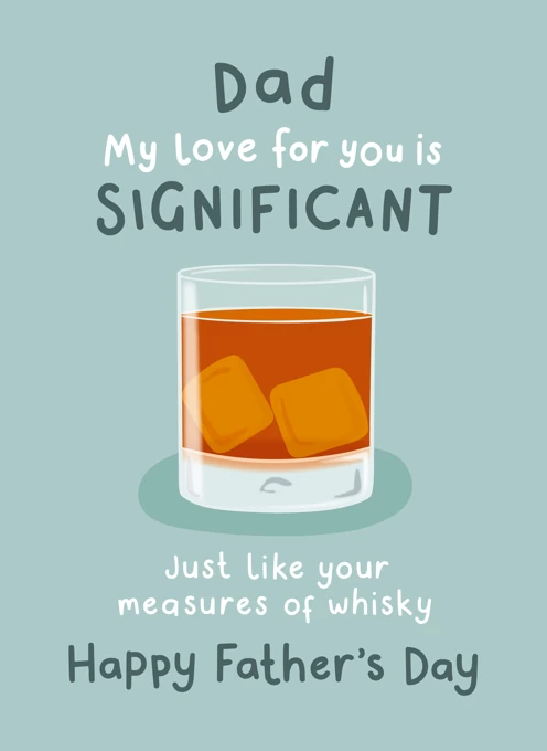Whisky Funny Father's Day Card