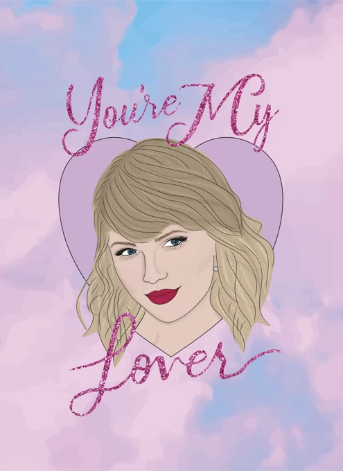Taylor Swift Lover Card by Bonne Nouvelle
