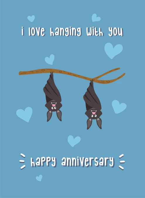 Love Hanging With You - Happy Anniversary Card
