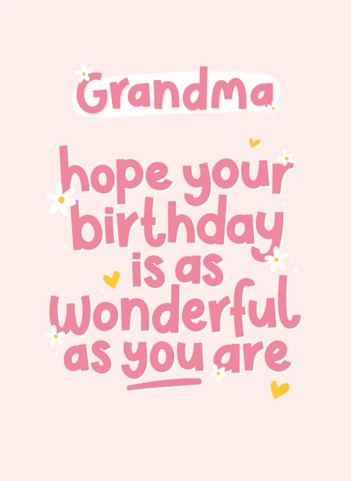 Wonderful Grandma Birthday Card