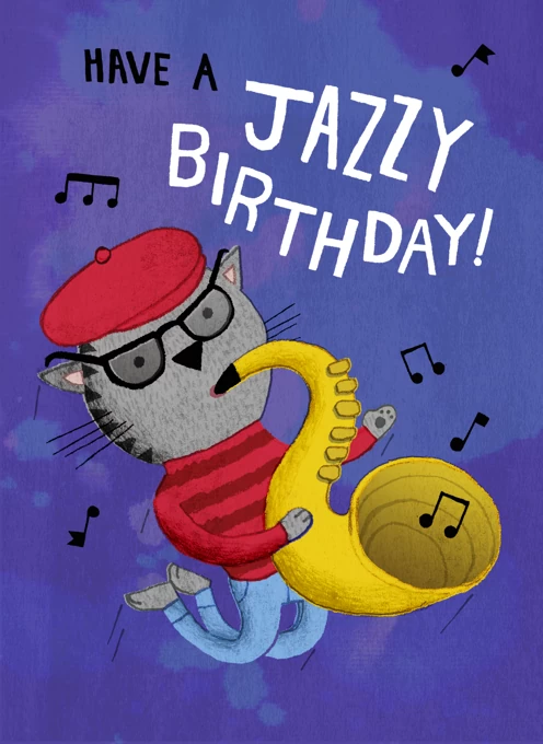 Jazzy Birthday! Musical Cat
