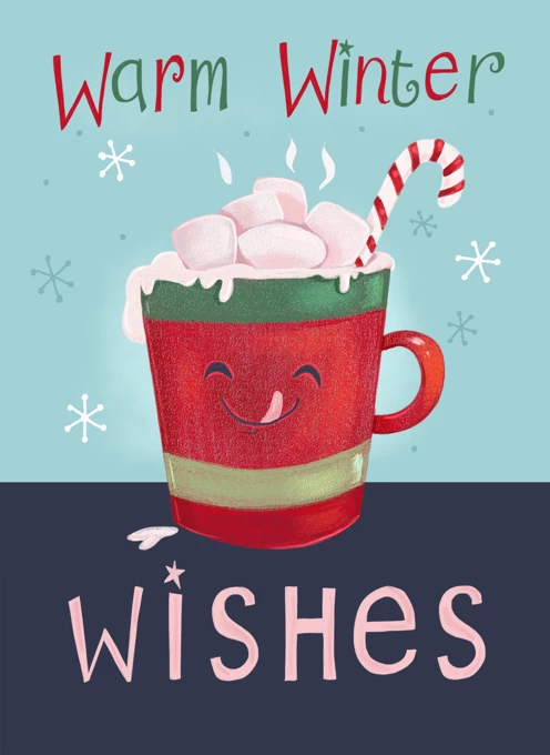 Warm Winter Wishes Christmas Marshmallow Cocoa Mug