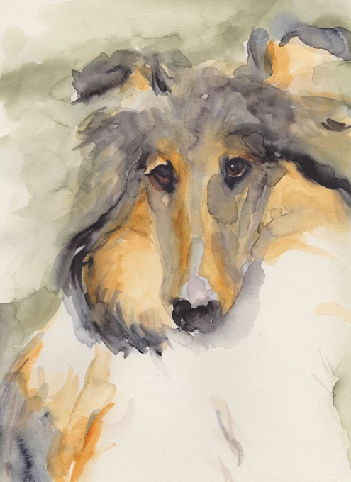 Thoughtful Hound by Debbie Pridmore