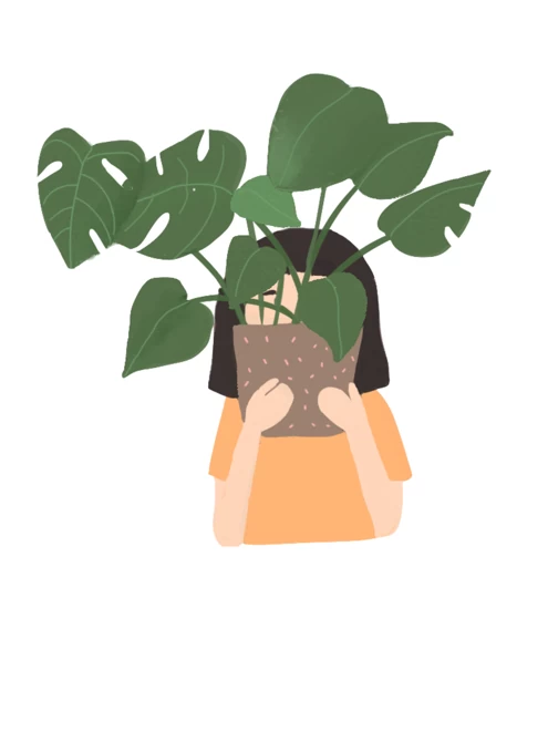 Girl With Plant