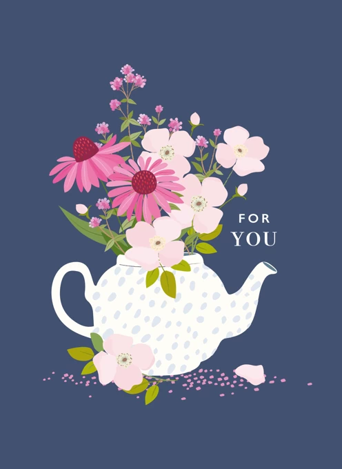 'For You' Floral teapot