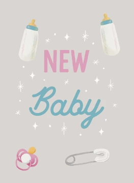 Gender-Neutral New Baby Card