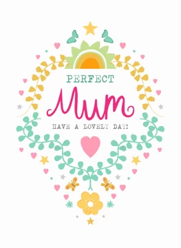 Perfect Mum Crest Card