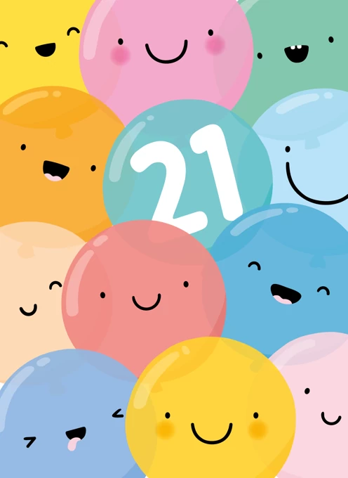 Happy Balloons 21st