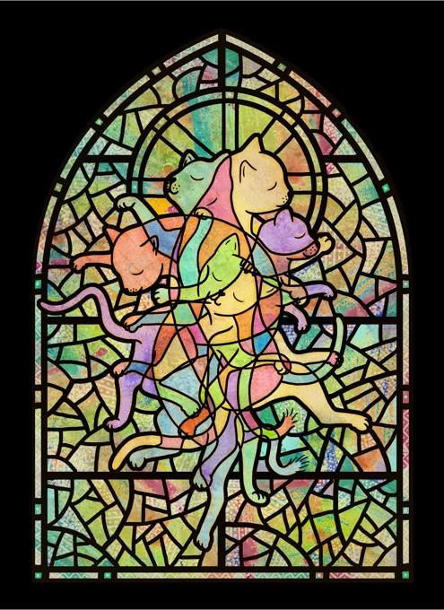Stained Glass Cats