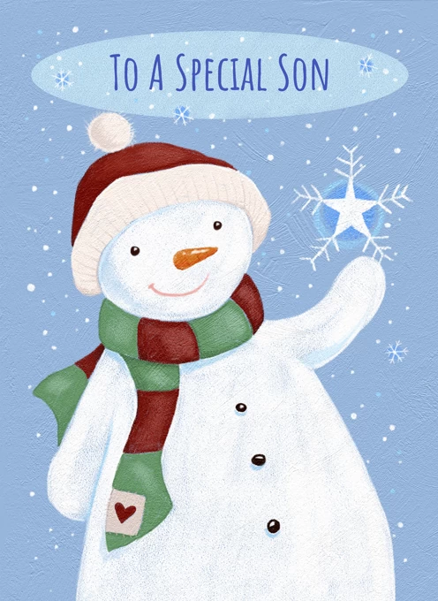Son Christmas Snowflake Snowman