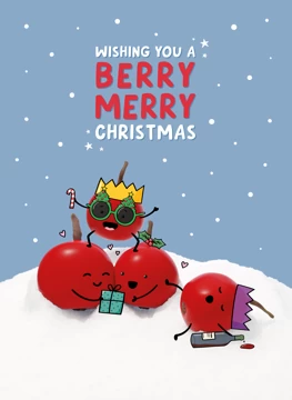 Funny Berry Christmas Card