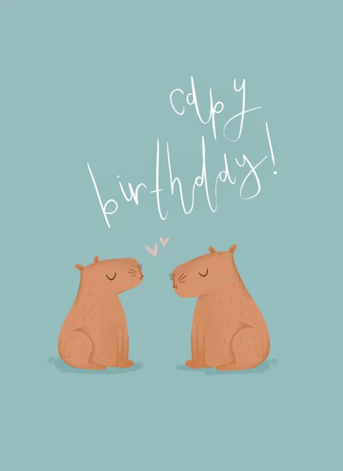 Capybara Birthday Pun