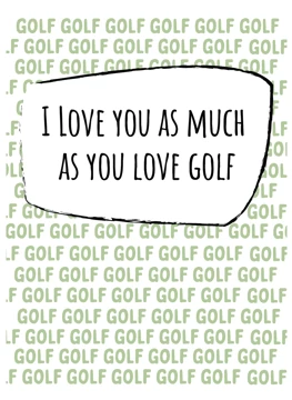 Golf Themed Birthday Card