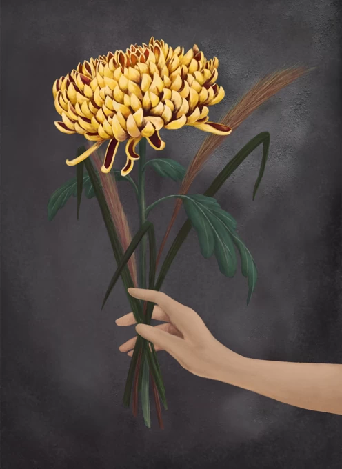 Sympathy Card - Yellow Flower