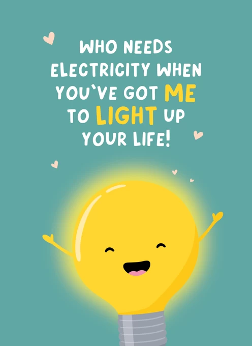 Funny Anniversary Card - Energy Crisis