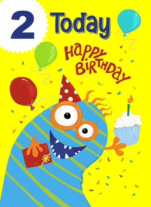 2 Today Funny Monster Birthday