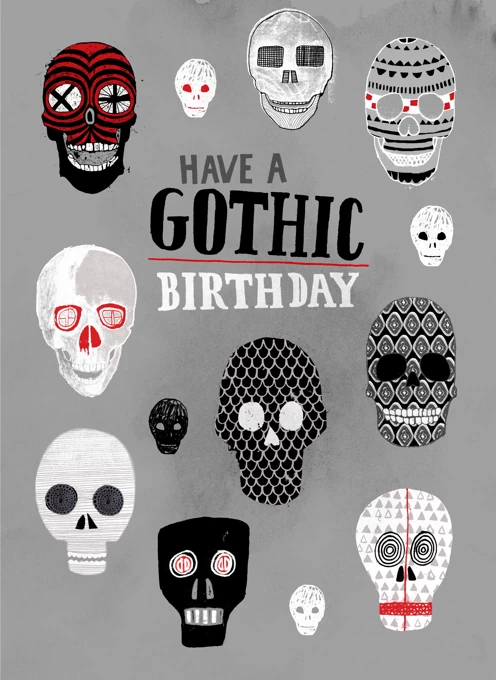 Gothic Skulls Birthday