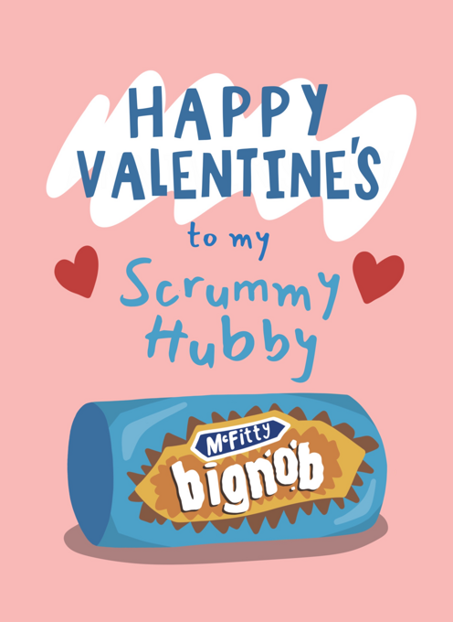 Big Nob Hob Nob Valentine’s Day Card for Husband