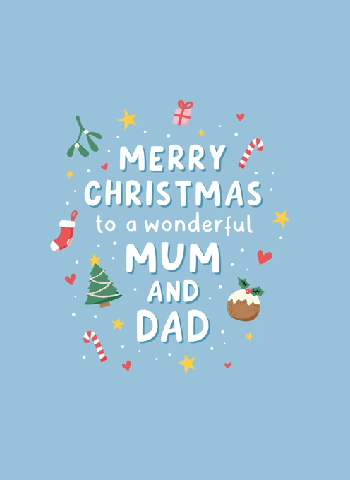 Wonderful Parents Christmas Card