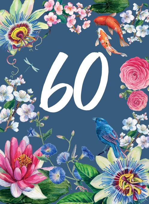 60th Pretty Floral Birthday Card