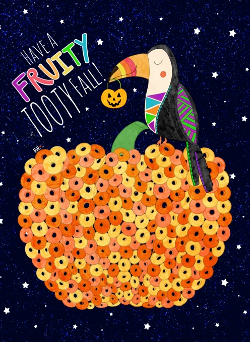 Fruity Tooty Fall Seasonal Greeting Card