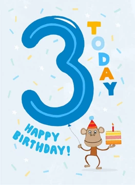 3 Today Happy Birthday!