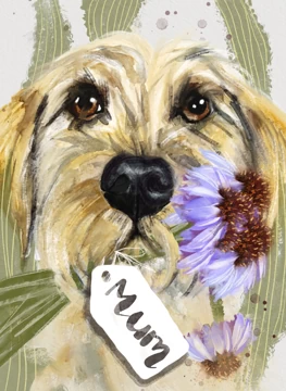 Terrier Dog Card for Mum