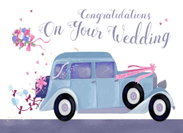Wedding Congratulations Classic Car