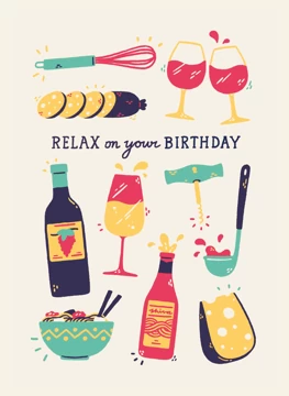 Relax On Your Birthday Greeting Card