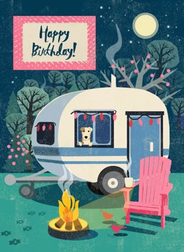 Happy Birthday Carvan Outdoors Card