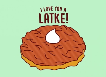 Love You a Latke Hanukkah Card
