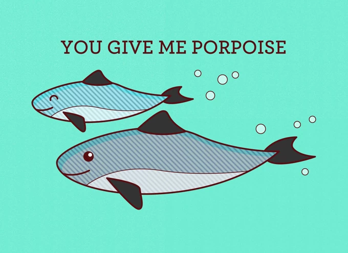 You give me porpoise