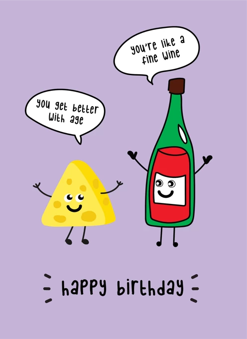 Cheese & Wine - Happy Birthday